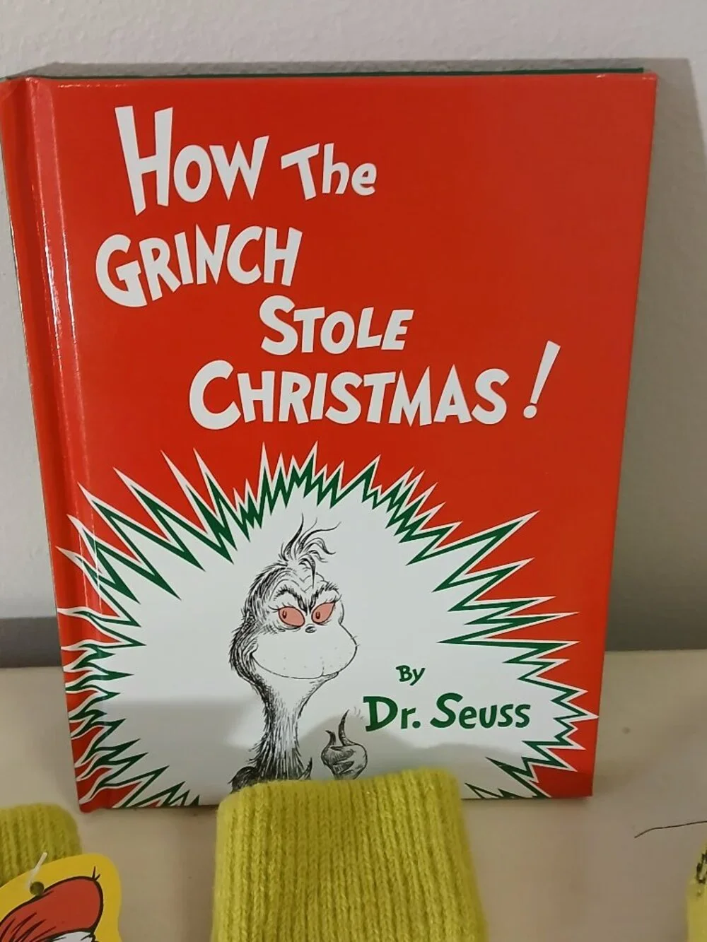 NWT Grinch hardback book, ear muffs & mittens - child size
